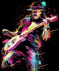 Carlos Santana Music Art Print by Supanova