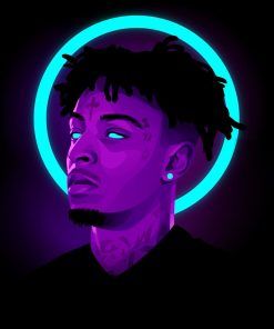 21 Savage Neon Blue