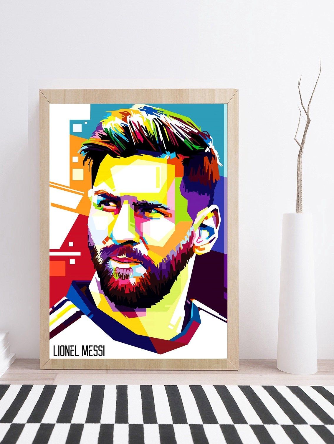 Lionel Messi Posterlionel Messi Art Lionel Messi Poster Canvas Wall Art Print Violetteee 0684