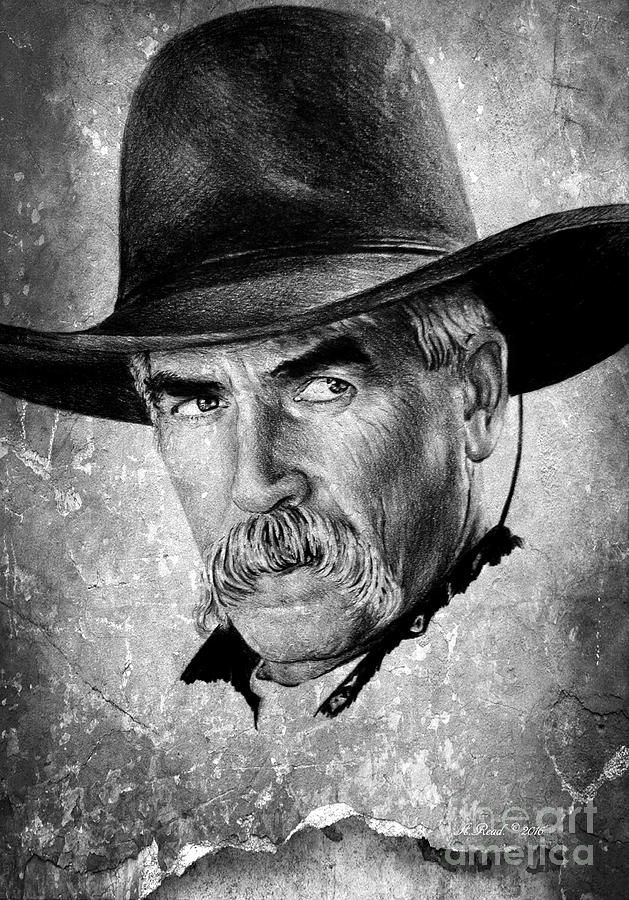 Sam Elliot Drawing - Sam Elliot – Poster | Canvas Wall Art Print ...